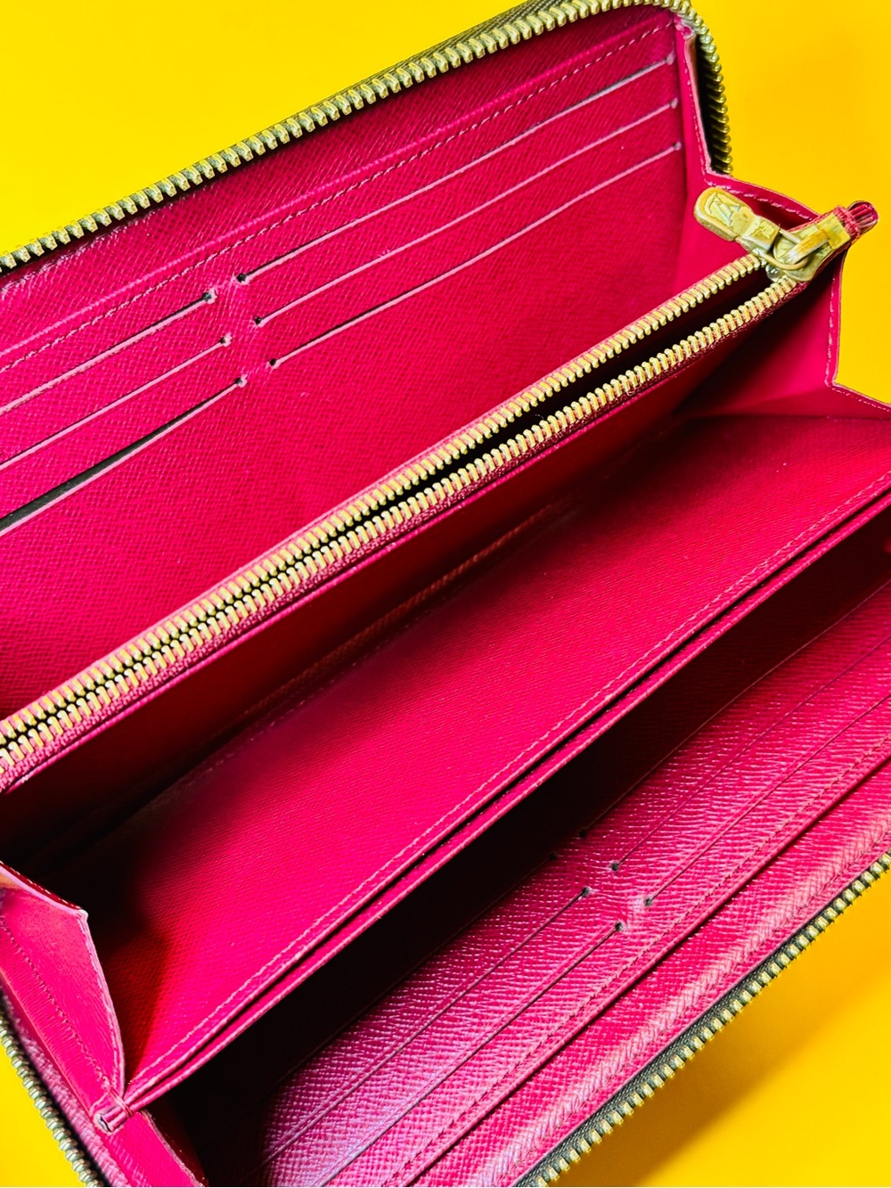 Louis Vuitton Monogram Zip Around Leather Wallet - Brown & Gold Hardware - Picture 7 of 11